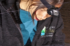 Roxy removing a Myotis sp. from the net