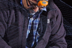 Ernie removing a Myotis from the net