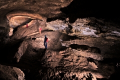 Traveling through the cave