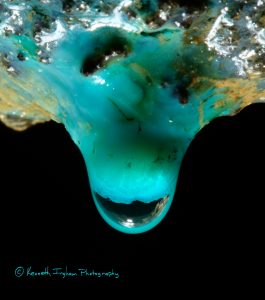 blue-green stalactite